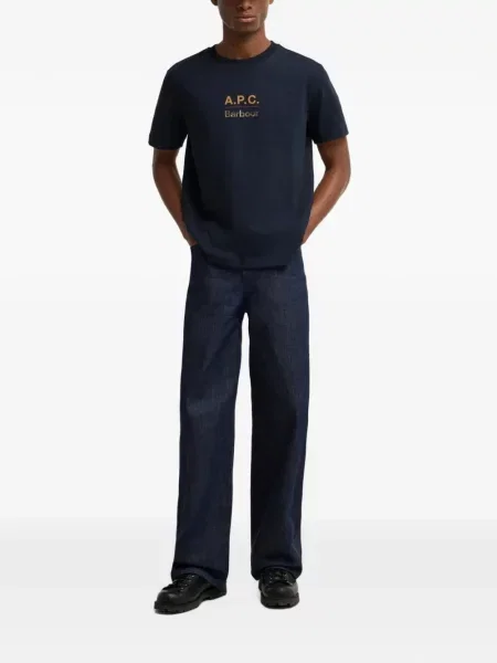 Tricou Barbour cu imagine albastru