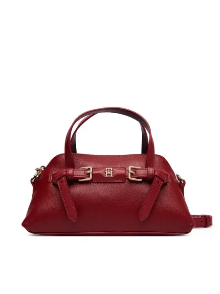 Tommy Hilfiger Дамска чанта Th Buckle Mini червен