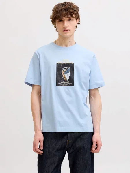Футболка JACK & JONES NORREBRO PHOTO TEE блакитний