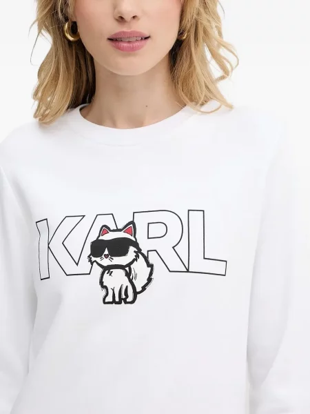Hanorac Karl Lagerfeld cu imagine alb