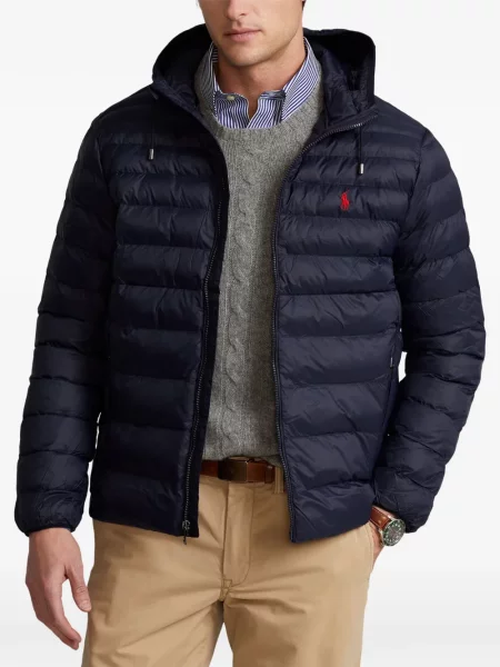 Tricou polo Polo Ralph Lauren cu autograf cu 5 buzunare în carouri gri