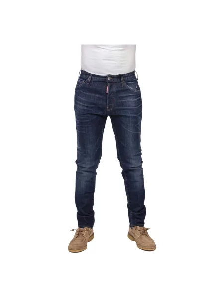 Jeansy Dsquared2 typu teddy niebieskie