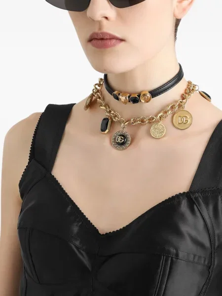 Colier Dolce & Gabbana din piele negru