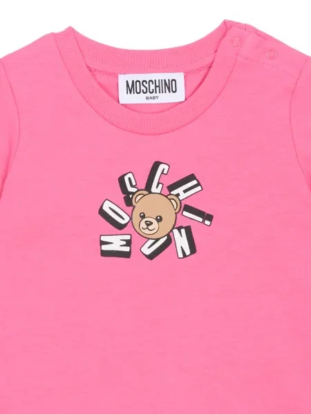 Koszulka dziecięca Moschino różowa