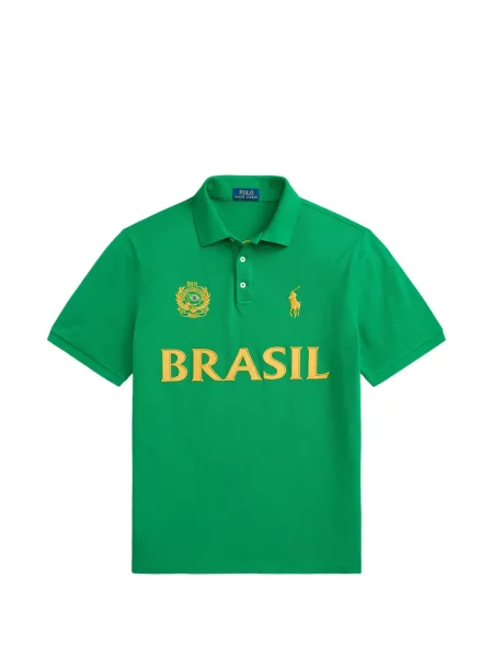 Τέντωμα καρό κιλότα Polo Ralph Lauren με κέντημα πράσινο