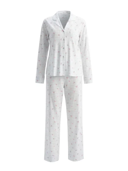 Dagi Pijama albastru deschis / roz alb