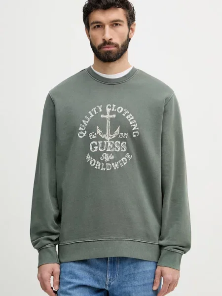 Guess hanorac de bărbați din verde