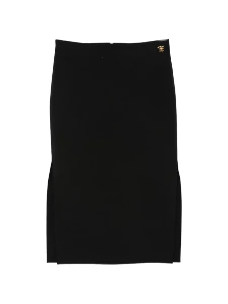 Fustă midi Elisabetta Franchi cu autograf negru
