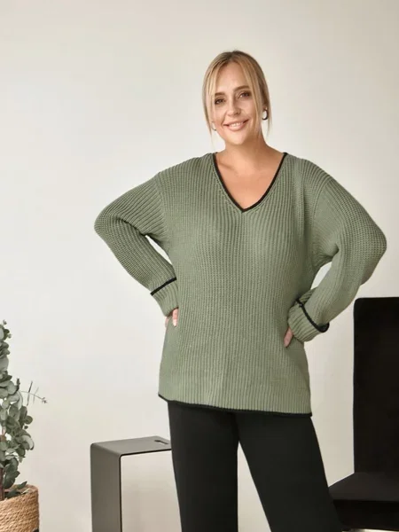 Джемпер TrikoBakh вовна/поліестер зелений