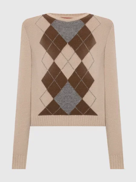 Джемпер з вовни і кашеміру Max Mara бежевий