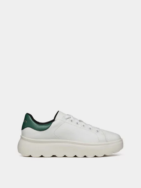 Кожаные повседневные кроссовки Geox белые