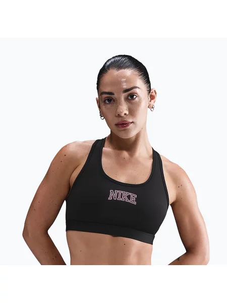 Спортен сутиен Nike Swoosh Medium Support black черно