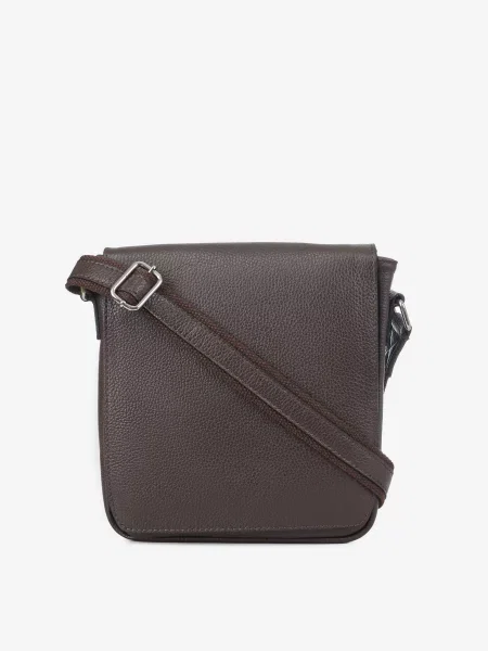 Кожаная сумка через плечо Inbag коричневая