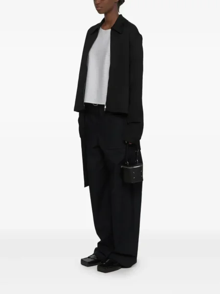 Cu centură pantaloni Jil Sander negru