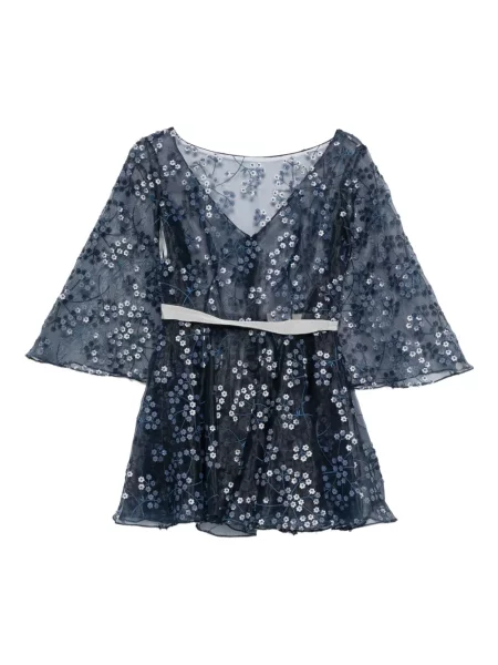 Bluzka Gemy Maalouf w kwiatki niebieska