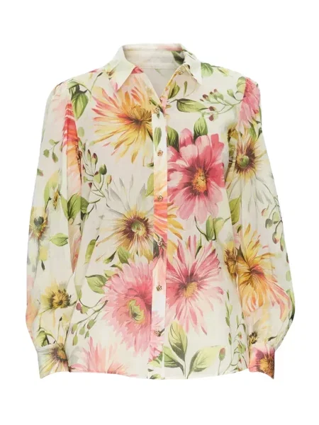 Cămașă Guess cu model floral cu imagine alb
