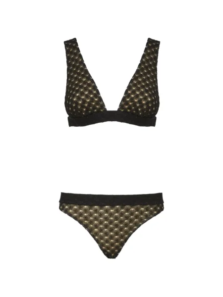 Bikini Missoni din dantelă negru