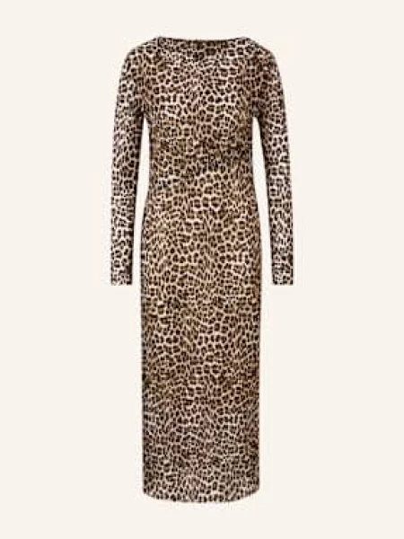 Sukienka midi z dekoltem w łódkę Rich&royal beżowa