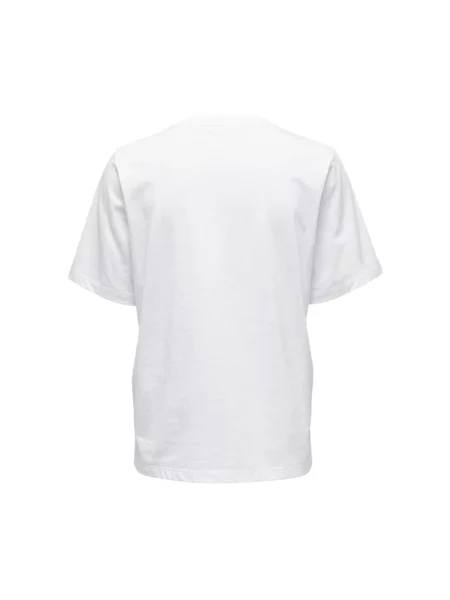 T-shirt z okrągłym dekoltem Only biała