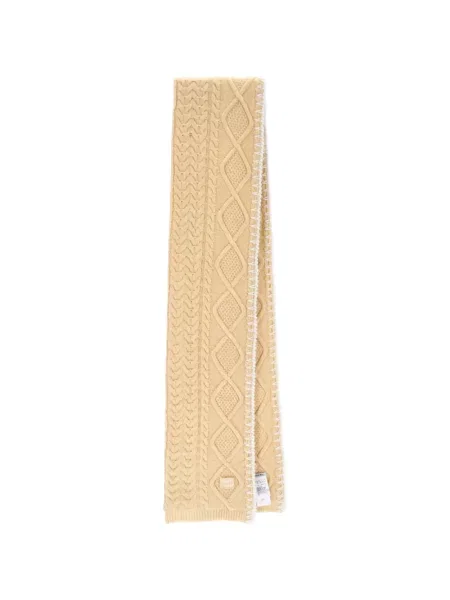 Fular Miu Miu cu broderie tricotate