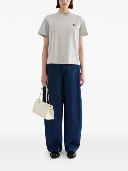 Tricou Jil Sander cu autograf gri