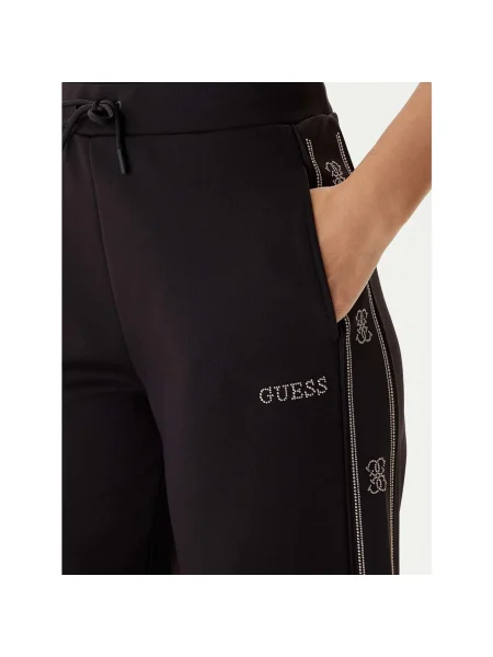 Pantaloni Guess cu picior lat negru