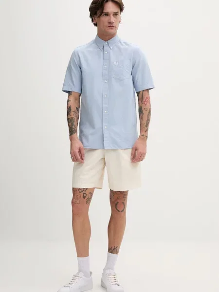 Fred Perry camasa din barbati cu guler button-down regular albastru
