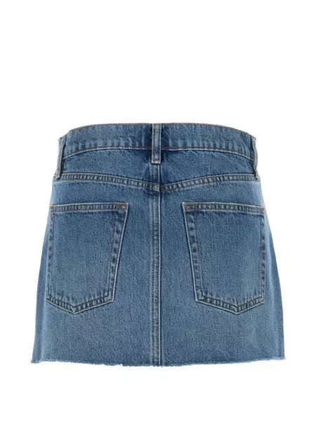 Fustă din denim Frame albastru