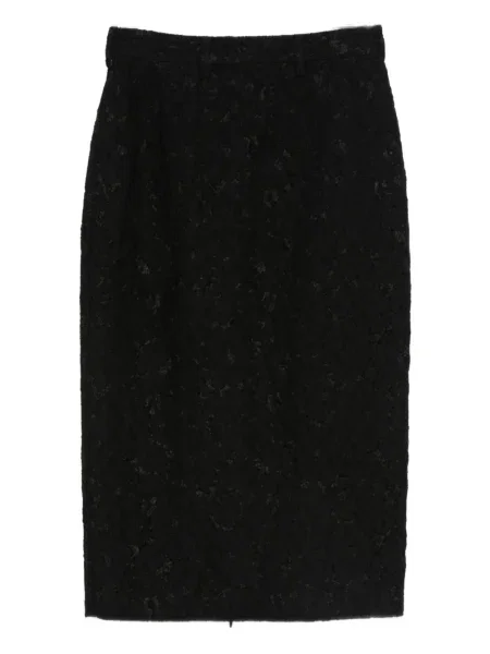 Fustă tip creion N°21 cu model floral negru