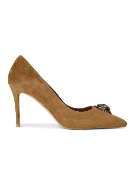 Kurt Geiger London pantofi cu stiletto din piele întoarsă Belgravia Eagle Court Tan Suede maro