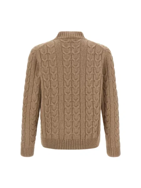 Sweter Zanone wełniany beżowy