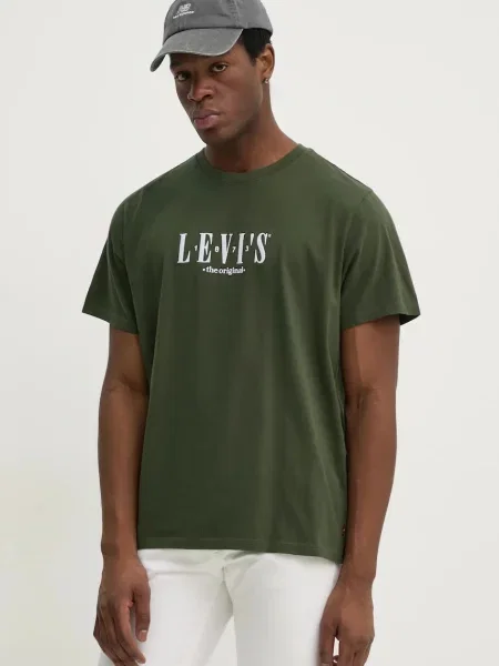 Тениска Levi's SS RELAXED FIT TEE с апликация зелено