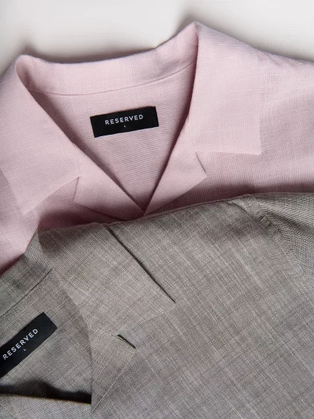 Reserved Сорочка comfort fit пастельний рожевий