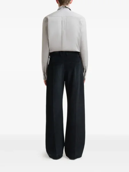 Pantaloni Marni de catifea cu imagine negru