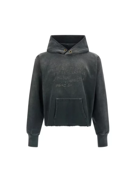 Bluza z kapturem Maison Margiela z kapturem szara