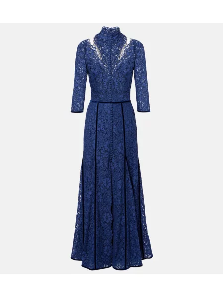 Sukienka Costarellos koronkowa niebieska