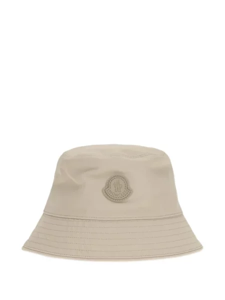 Klobouk bucket Moncler s autogramem černý