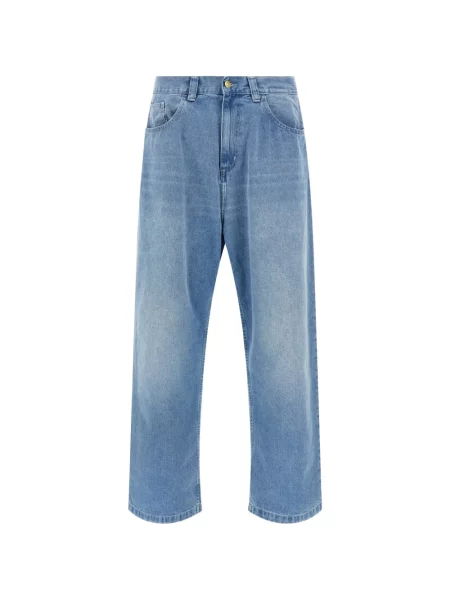 Blugi Carhartt Wip cu autograf albastru