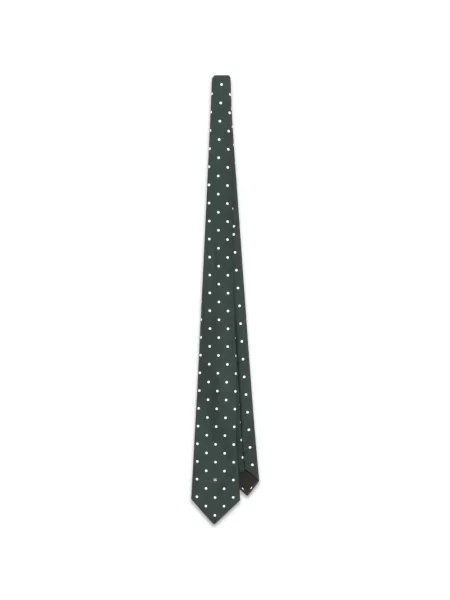 Cravată Dolce & Gabbana de mătase cu buline cu imagine verde