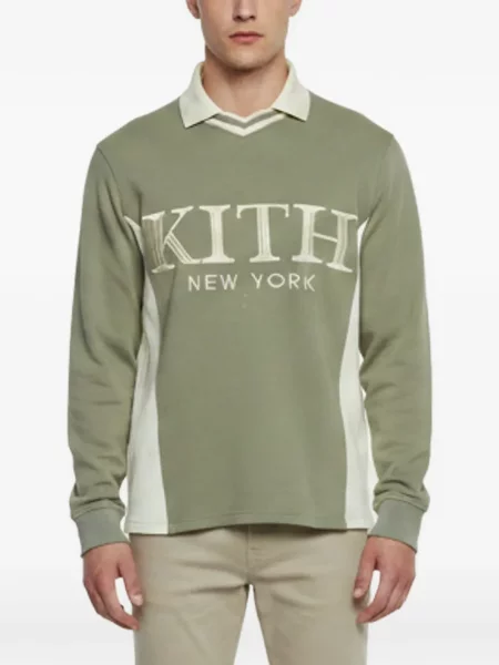 Hanorac Kith cu broderie verde