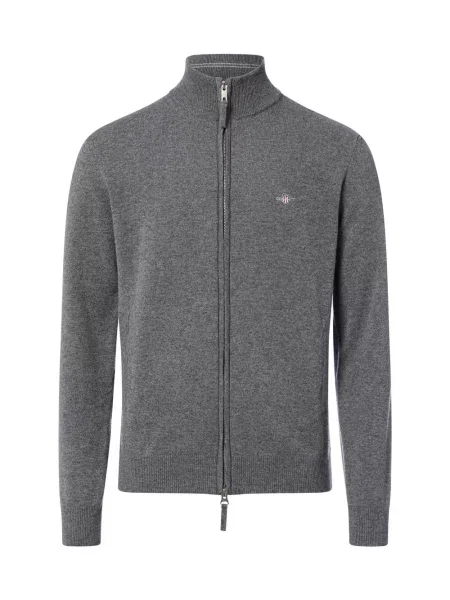Gant sweter z wełny jagnięcej Mężczyźni Wełna M szary