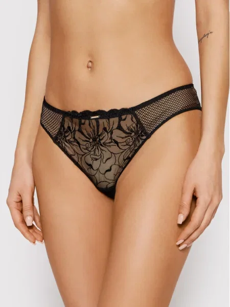 Chantelle Chilot tanga Fleurs negru