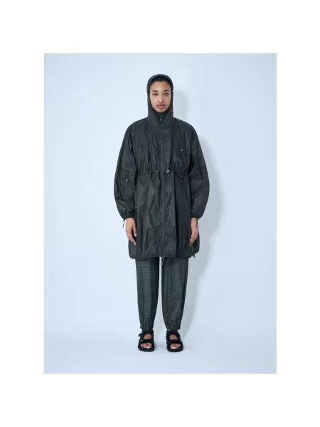 Parka The North Face z kapturem zielona