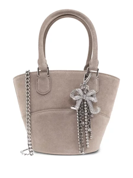 Pandantiv Self-portrait din piele de căprioară gri