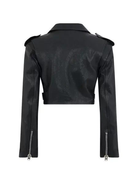 Cu centură decupat geacă Moschino negru