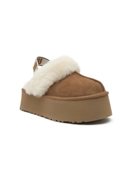 UGG De piele papuci de casă W FUNKETTE maro