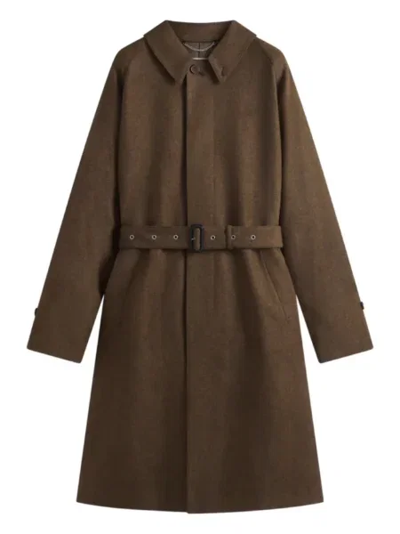 Palton Mackintosh de lână maro