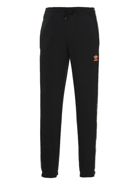 Tricou polo Adidas cu dungi alergare cu autograf negru