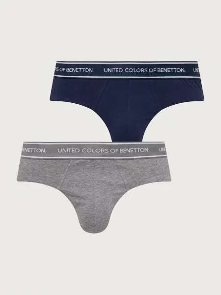 United Colors of Benetton slipy pánske s elastanom sivá