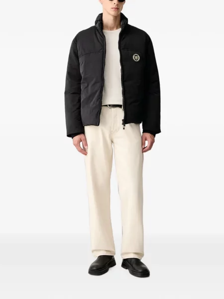 Geacă cu puf Armani Exchange cu autograf negru